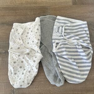 Set of 3 baby baby swaddle sleep sack pajamas with Velcro Stars and Stripes